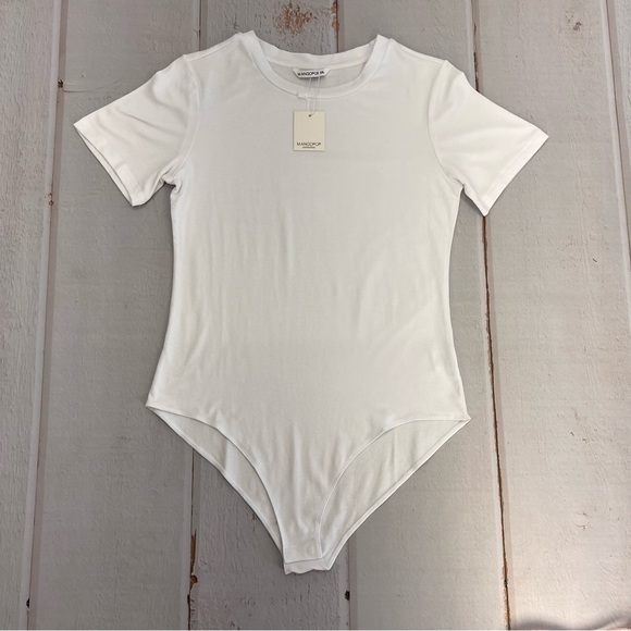 NWT MANGOPOP Women's Round Neck Short Sleeve T Shirts Basic Bodysuits SIZE  XXL - Picture 7 of 16